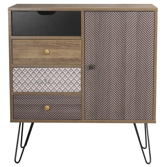Photo of Cassava wooden sideboard with black legs in brown