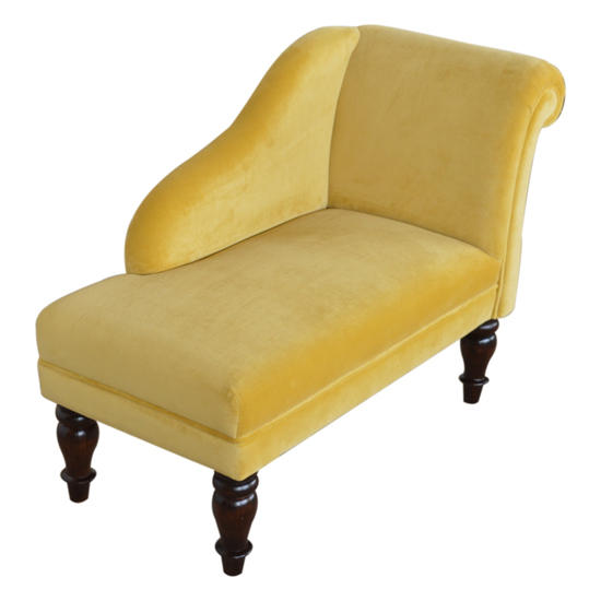 Cassia Velvet Lounge Chaise Chair In Mustard_3