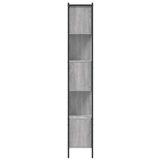 Cassis Wooden Bookcase With 7 Shelves In Grey Sonoma Oak