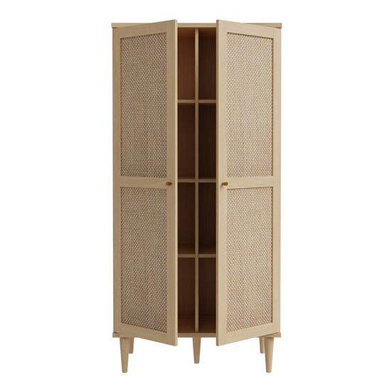 Cassis Wooden Wardrobe With 2 Doors In Light Oak Effect