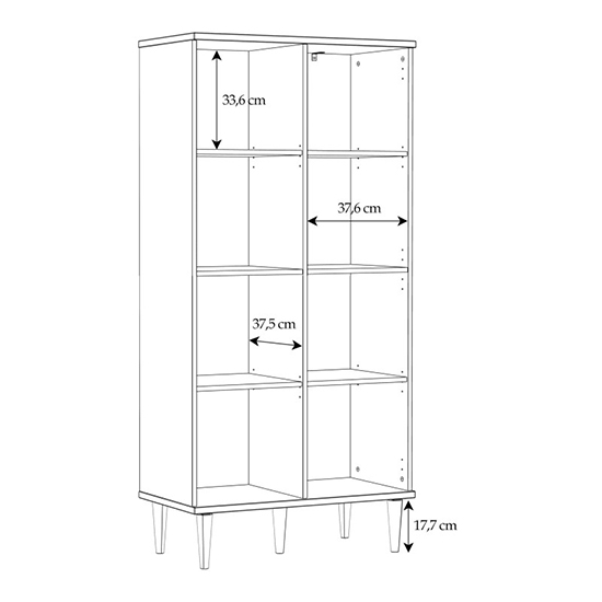 Cassis Wooden Wardrobe With 2 Doors In Light Oak Effect