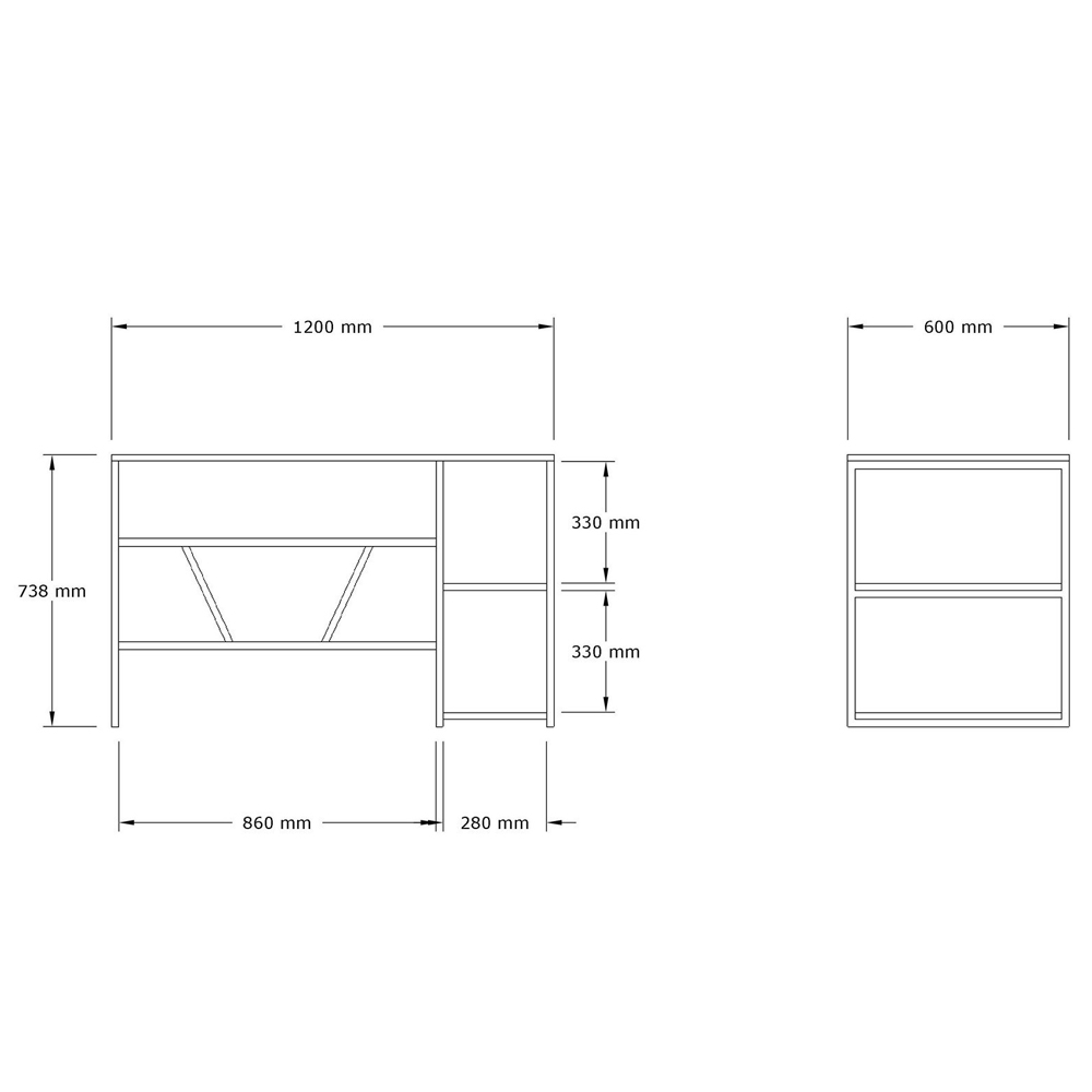 Caste Wooden Laptop Desk in White