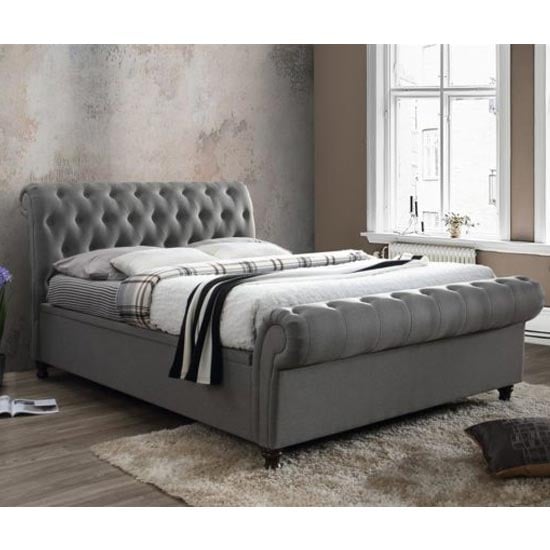 Read more about Castello side ottoman super king bed in grey