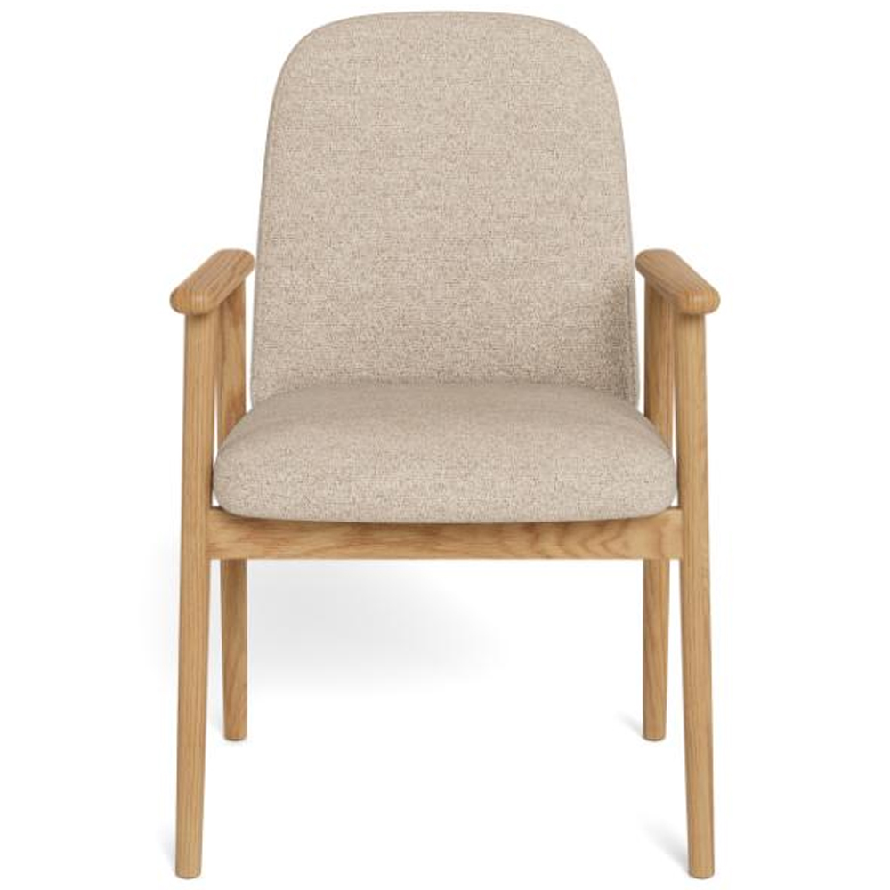 Castle Fabric Dining Chairs With Wooden Frame In Pair - Terracotta