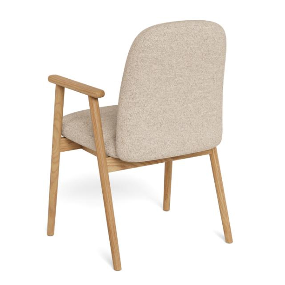 Castle Fabric Dining Chairs With Wooden Frame In Pair - Terracotta