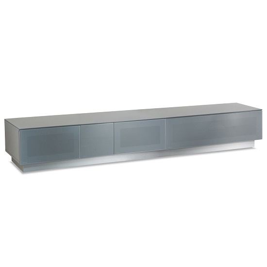 Crick LCD TV Stand Extra Large In Grey With Glass Door Furniture in