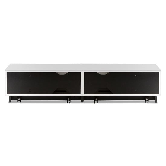 Crick LCD TV Stand Large In White With Glass Door_3