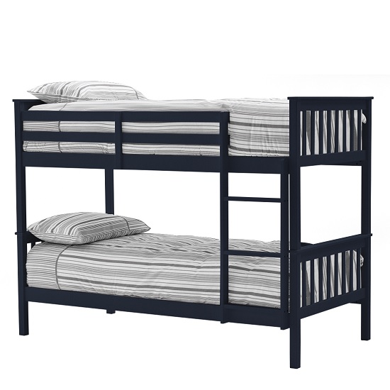 Castleford Wooden Bunk Bed In Blue Furniture in Fashion