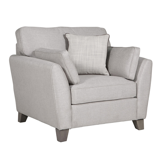 Read more about Castro velvet fabric 1 seater sofa in light grey