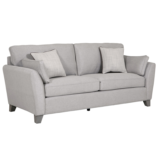 Read more about Castro velvet fabric 3 seater sofa in light grey