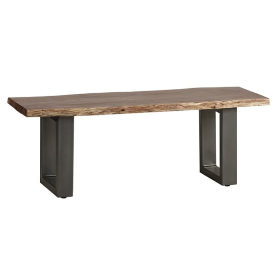 Read more about Catila live edge medium wooden dining bench in oak