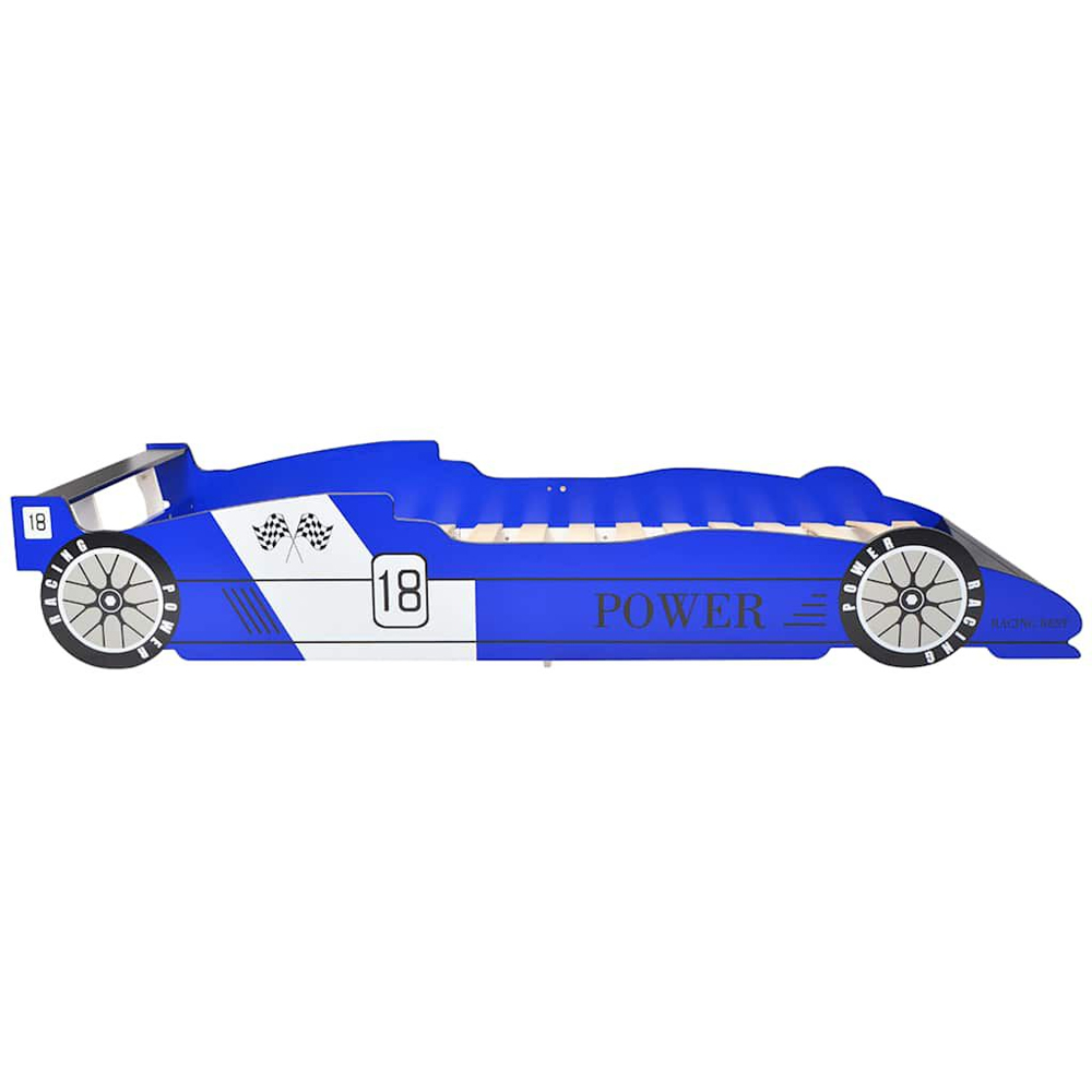 Catoosa Wooden Children Race Car Bed In Blue