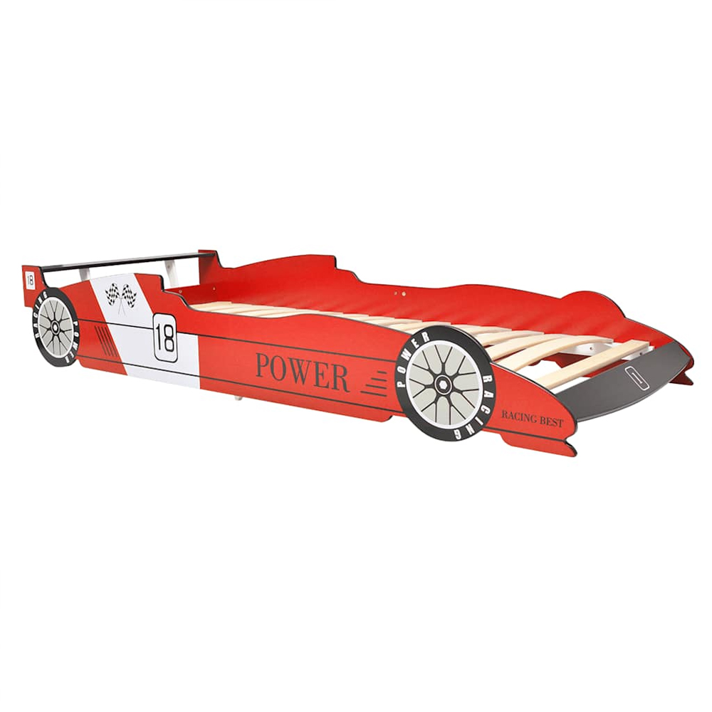 Catoosa Wooden Children Race Car Bed In Red