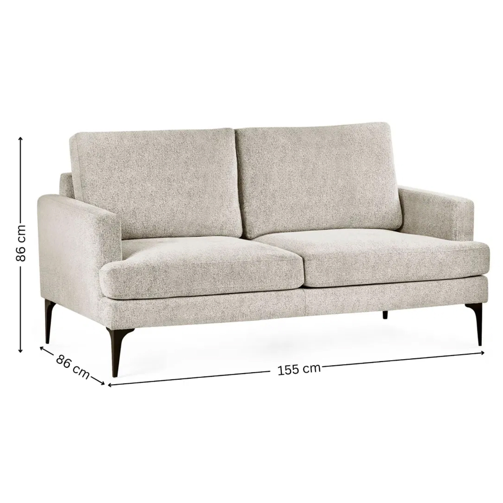 Catskill Fabric 2 Seater Sofa - Oatmeal