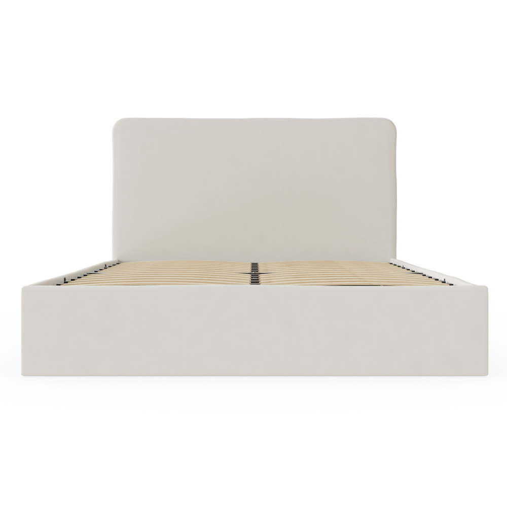 Catskill Fabric Ottoman Storage Double Bed In Natural