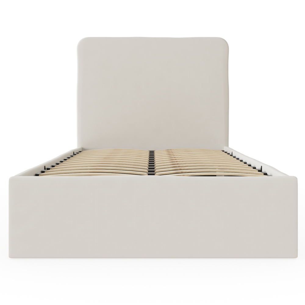 Catskill Fabric Ottoman Storage Single Bed In Natural