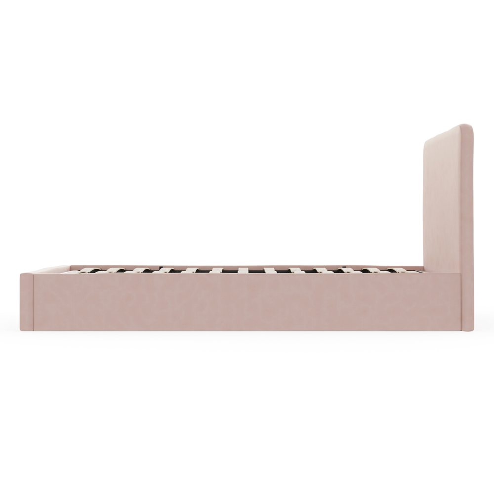 Catskill Fabric Ottoman Storage Single Bed In Pink