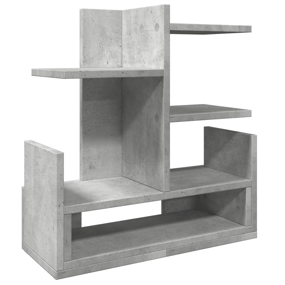 Catskill Wooden Office Desk Organiser In Concrete Grey