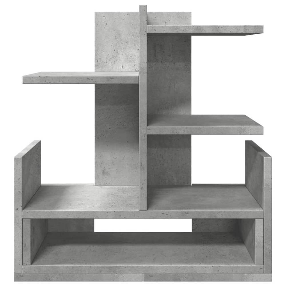 Catskill Wooden Office Desk Organiser In Concrete Grey