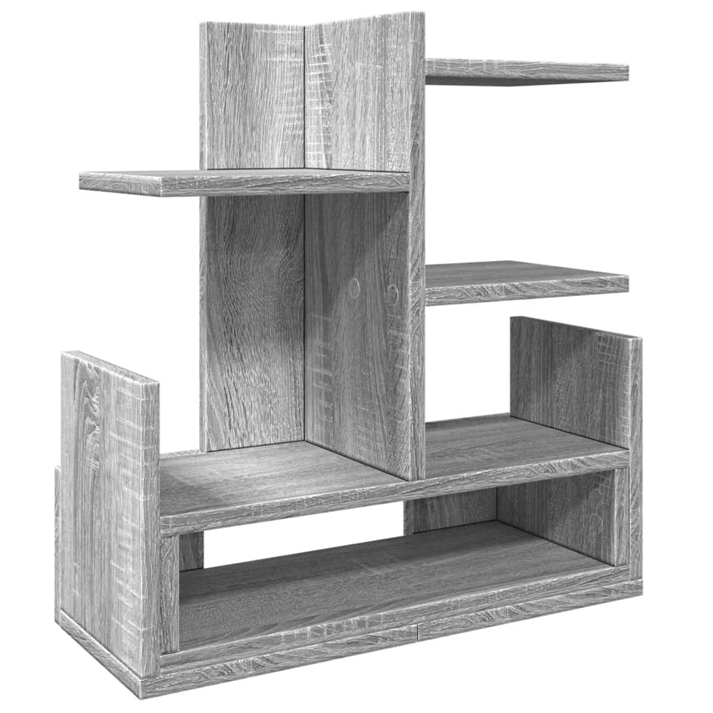 Catskill Wooden Office Desk Organiser In Grey Sonoma