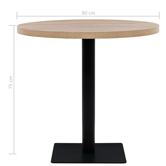 Causer Round Wooden Bistro Table In Oak