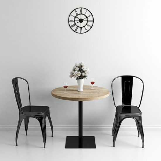 Causer Round Wooden Bistro Table In Oak
