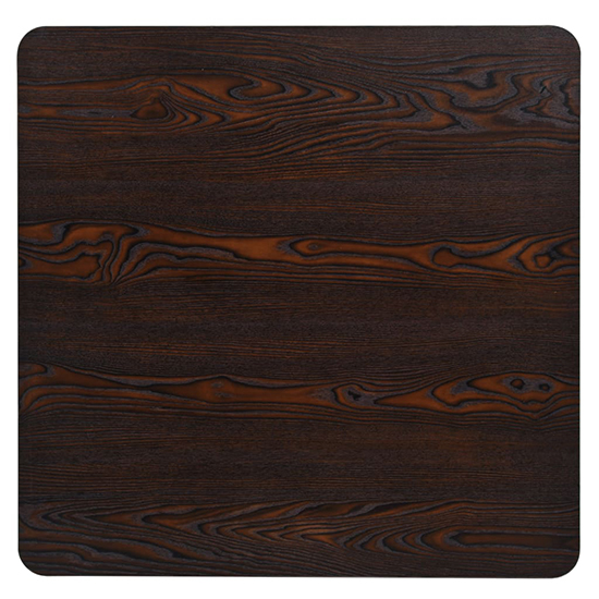 Causer Square Wooden Bistro Table In Dark Ash