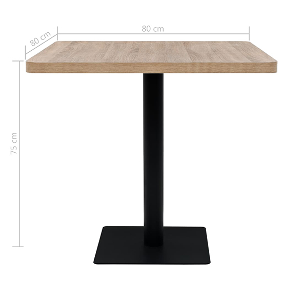 Causer Square Wooden Bistro Table In Oak