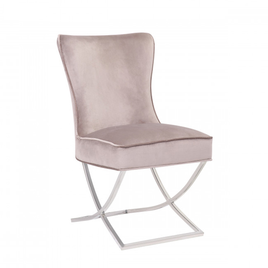 Cavalli Taupe Velvet Dining Chairs In Pair Sale