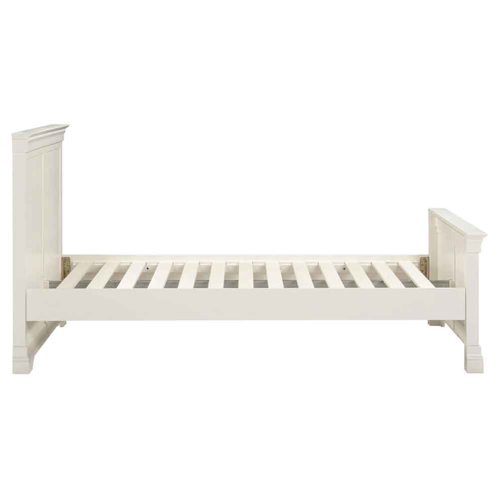 Cavara Wooden High Foot End Double Bed in Ivory