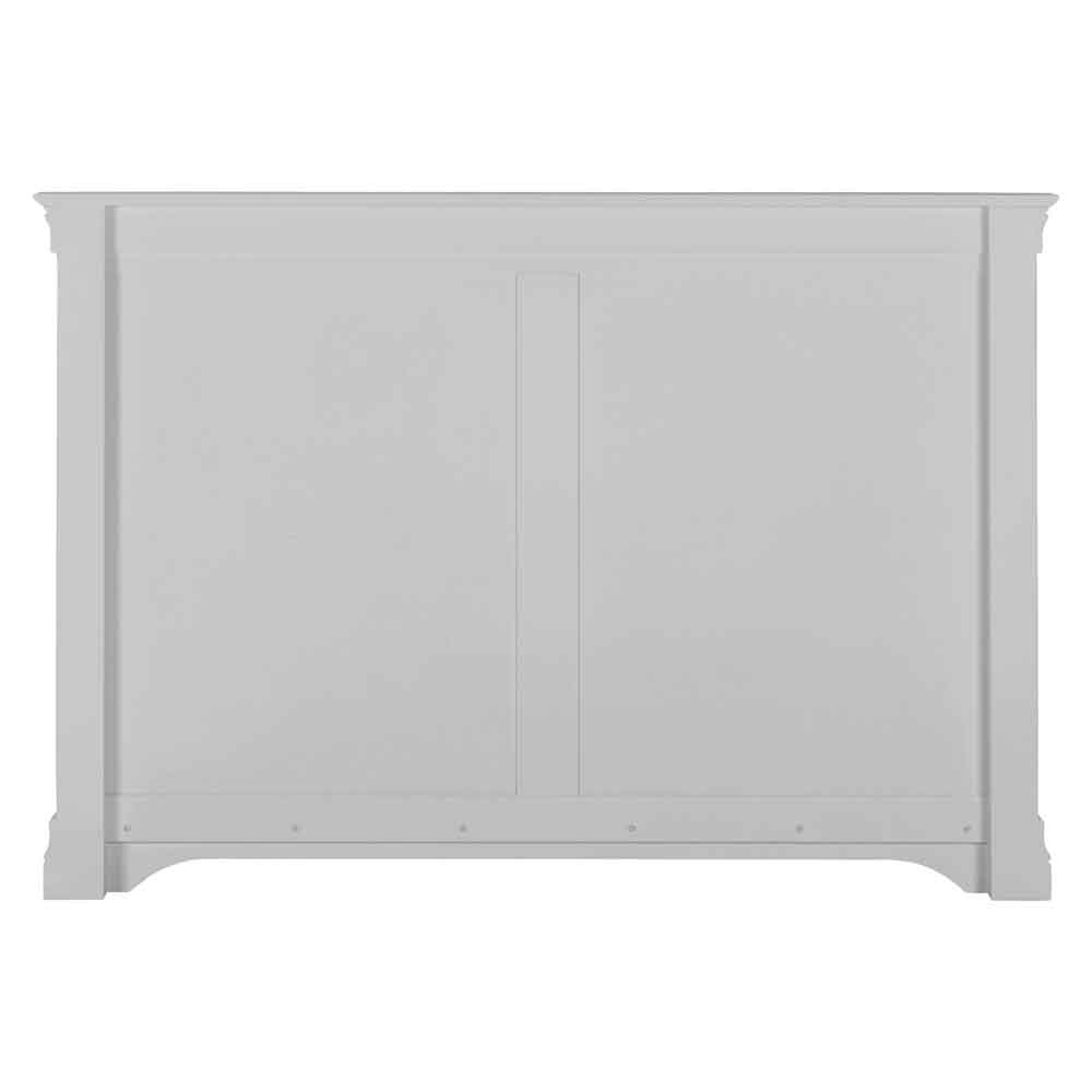 Cavara Wooden High Foot End Double Bed in Pebble Grey