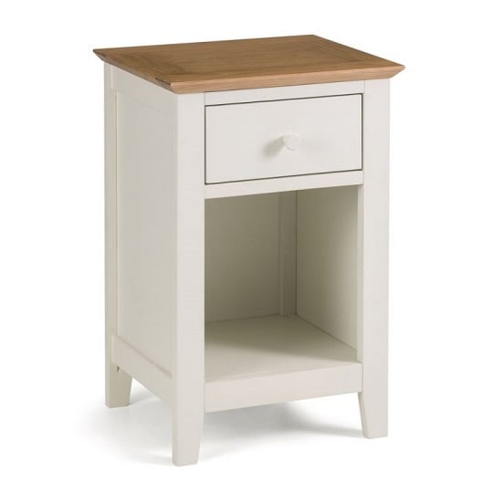 Product photograph of Saadet Two Tone Bedside Table In Low Sheen Lacquer from Furniture in Fashion