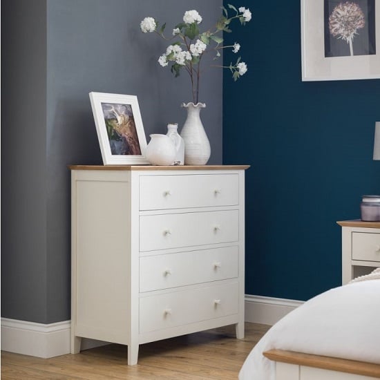 Photo of Saadet two tone chest of drawers in low sheen lacquer