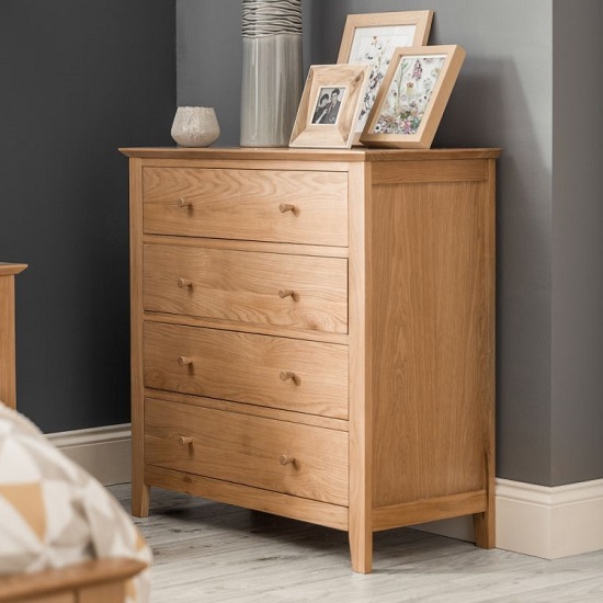 Cayuga Wooden Chest Of Drawers In Oak With Four Drawers