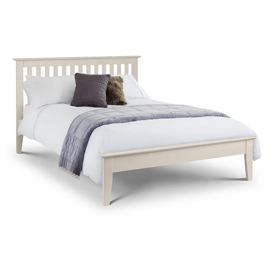 Saadet Wooden King Size Bed In Low Sheen Lacquer