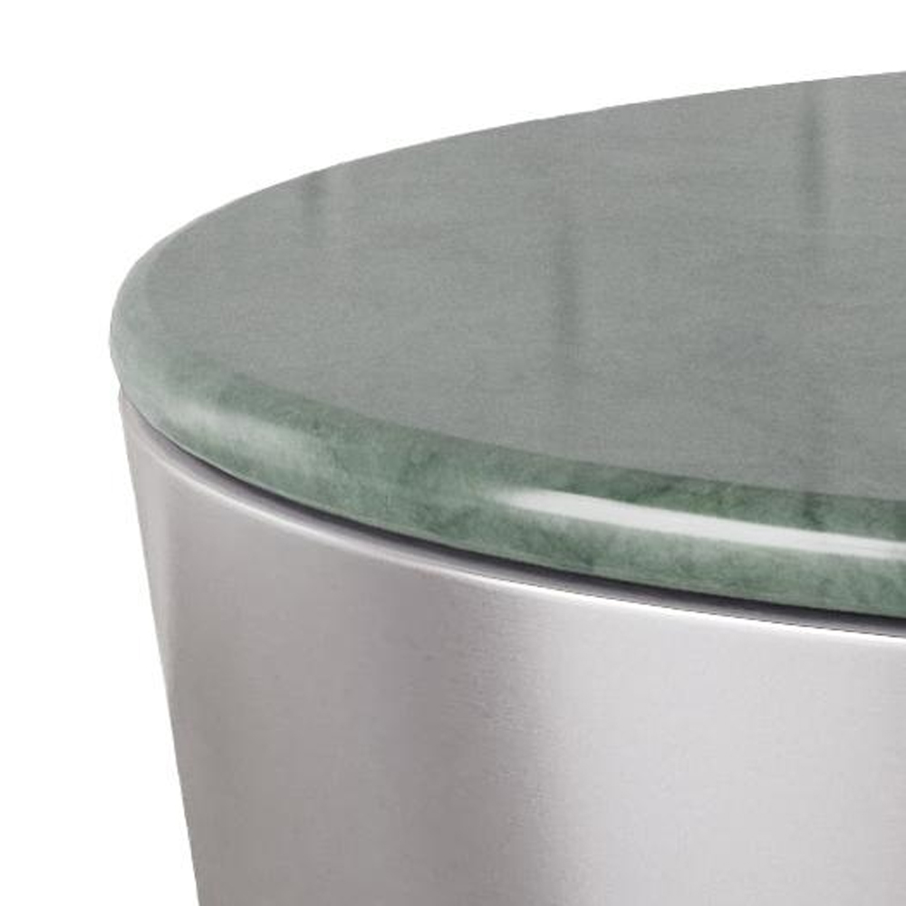 Cedartown Large Marble Top Coffee Table With Steel Base - Green Gutemala