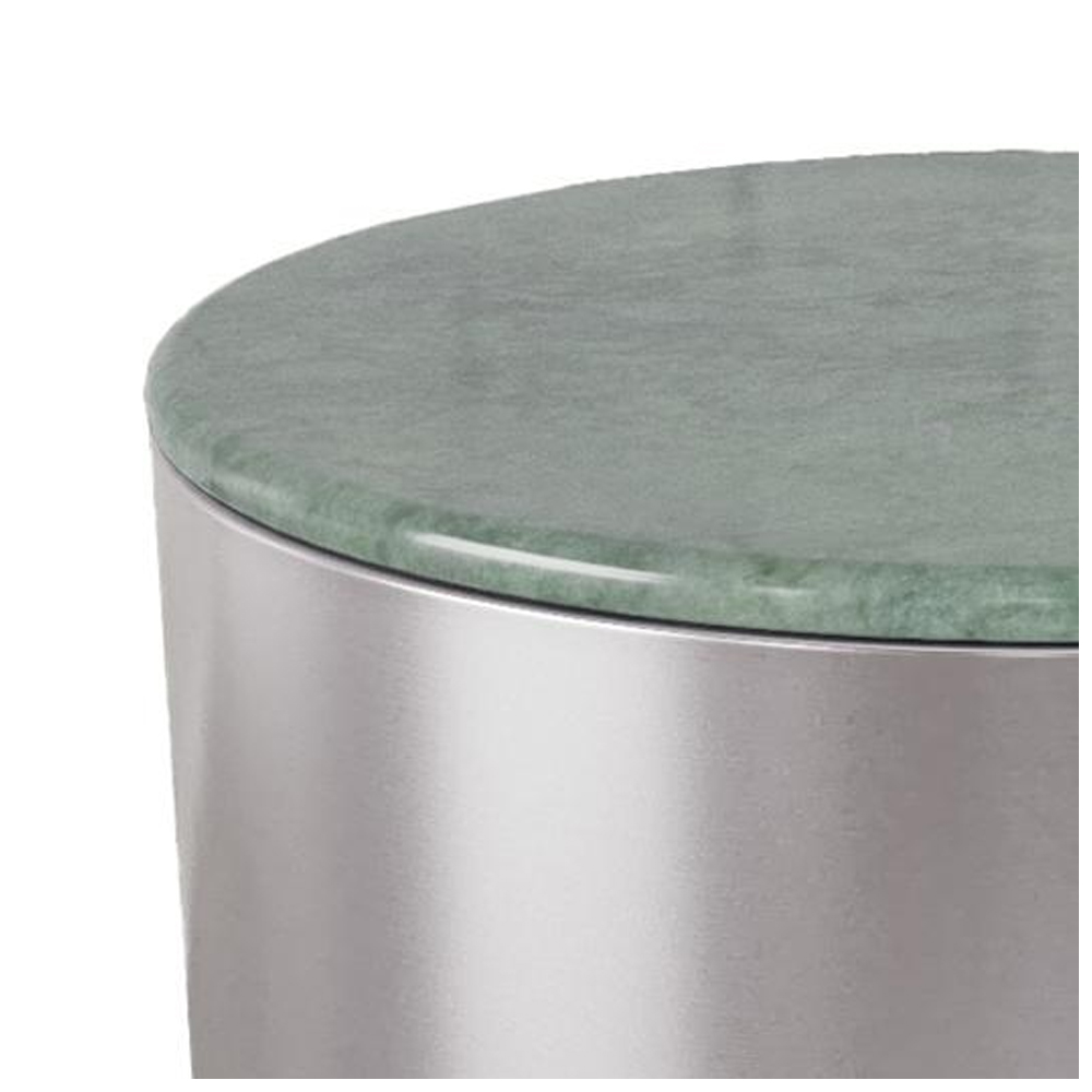 Cedartown Small Marble Top Coffee Table With Steel Base - Green Gutemala