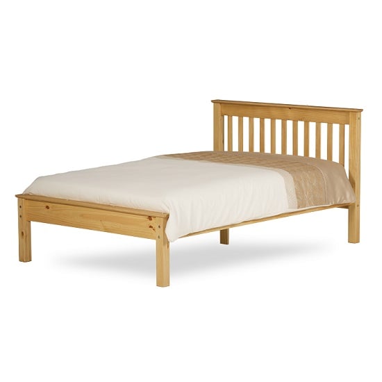 Celestas Wooden Small Double Bed In Waxed Pine_2