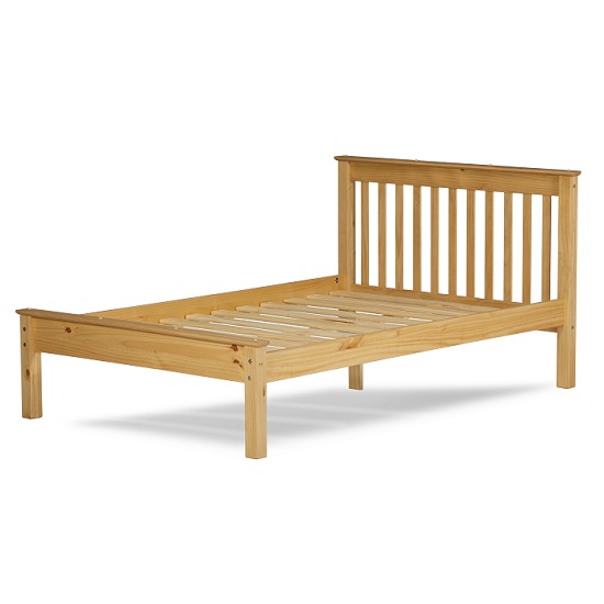 Celestas Wooden Small Double Bed In Waxed Pine_3