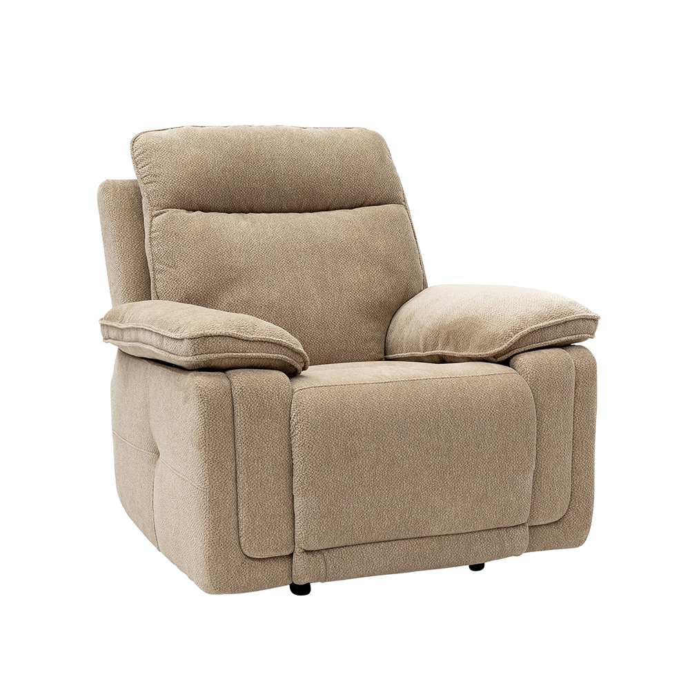 Celeste Fabric Electric Recliner Sofa Suite in Camel