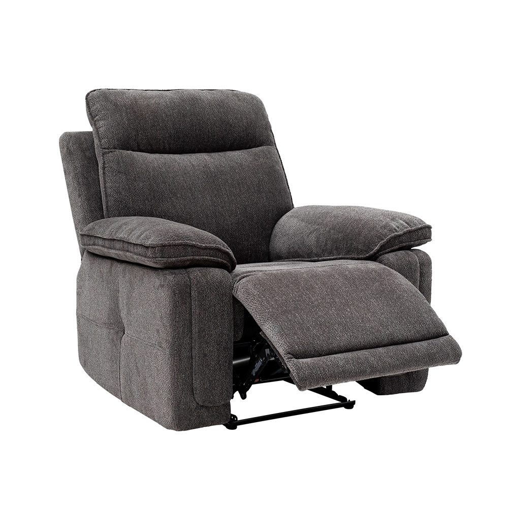 Celeste Fabric Electric Recliner 1 Seater Sofa in Charcoal