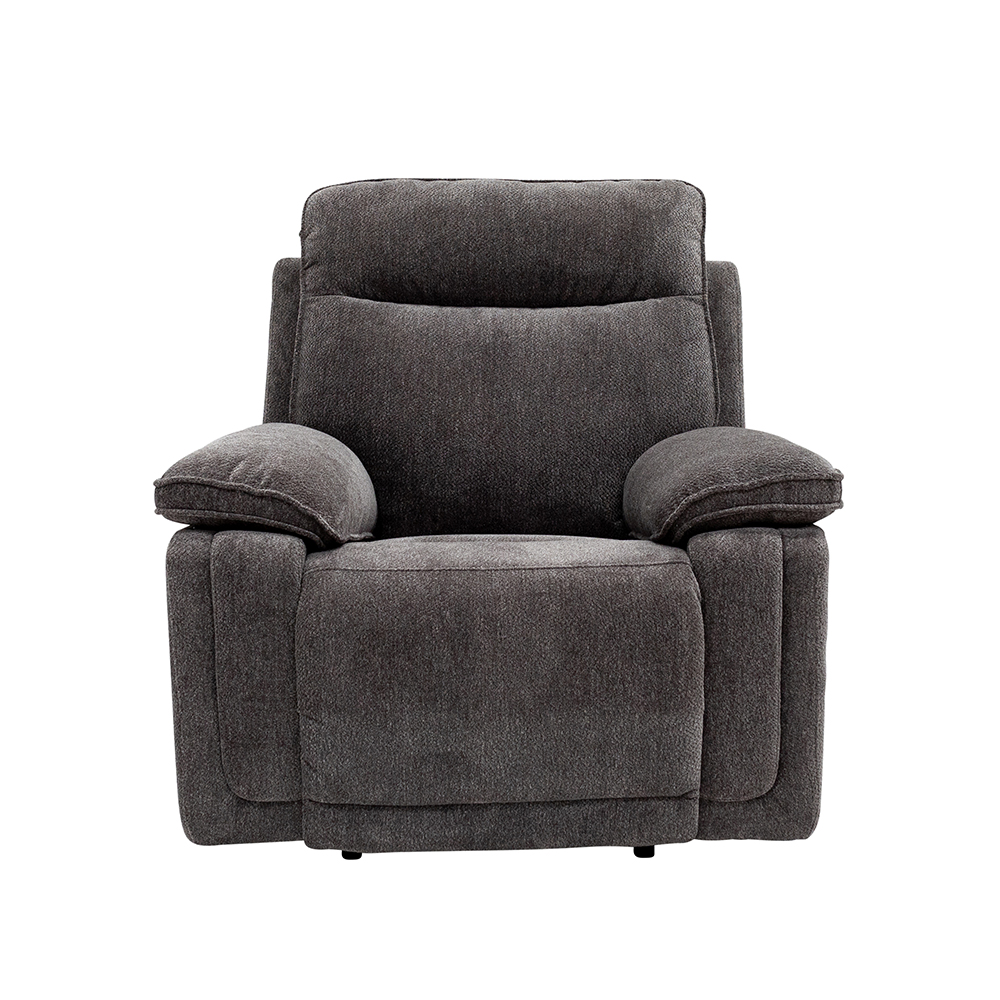 Celeste Fabric Electric Recliner 1 Seater Sofa in Charcoal