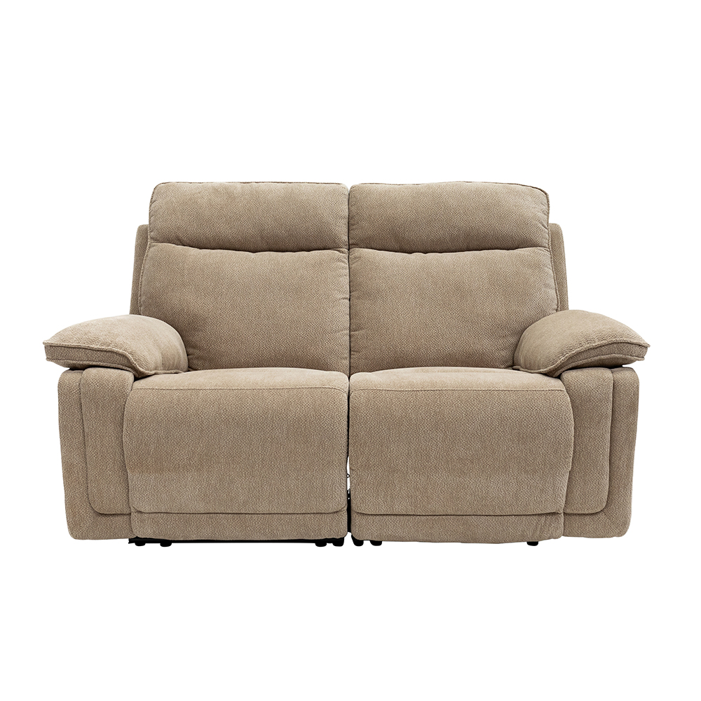 Celeste Fabric Electric Recliner Sofa Suite in Camel