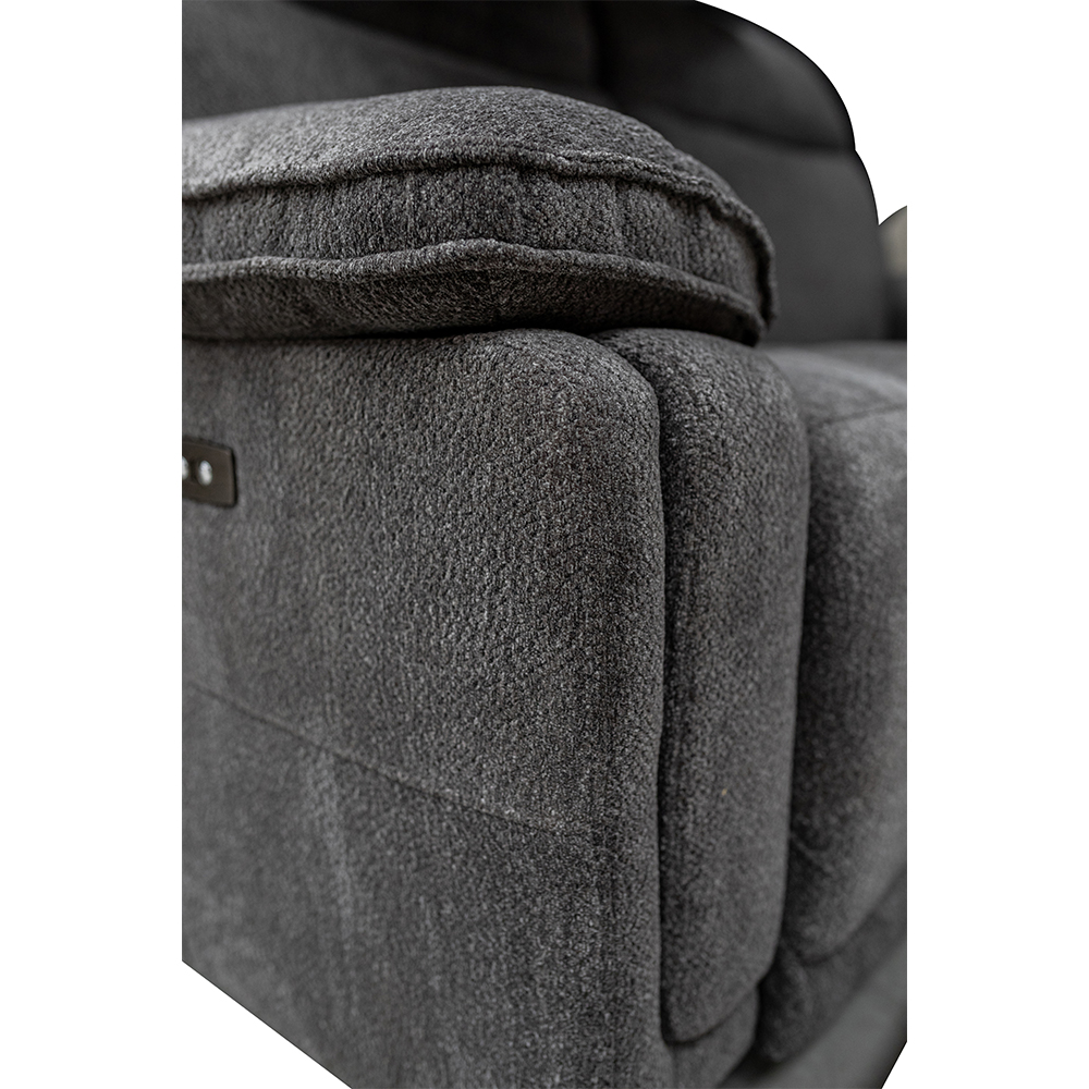 Celeste Fabric Electric Recliner 2 Seater Sofa in Charcoal