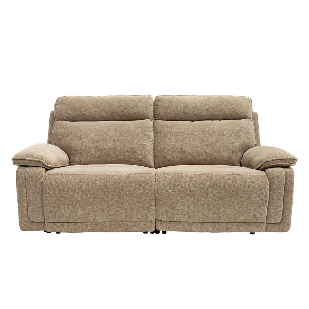 Celeste Fabric Electric Recliner Sofa Suite in Camel