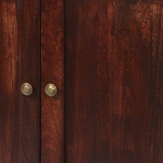 Tristo Wooden Compact Sideboard In Dark Mango With 2 Doors_2