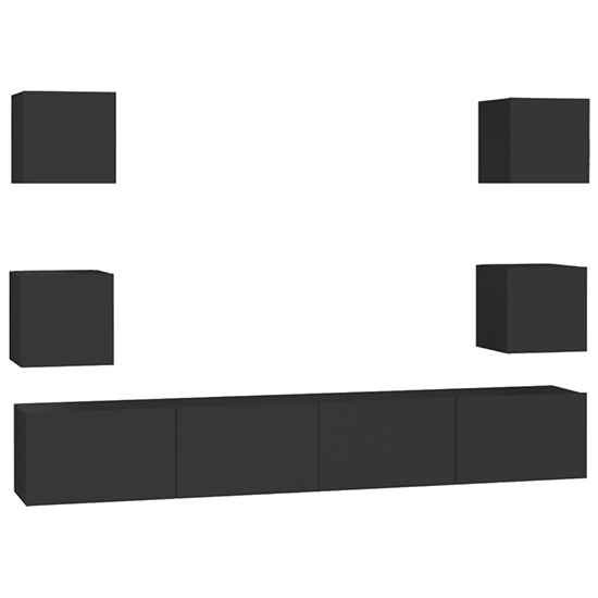 Celexa Wall Hung Wooden Entertainment Unit In Black