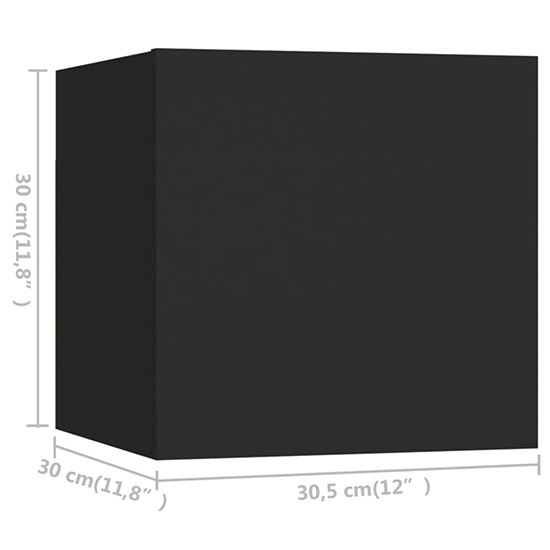 Celexa Wall Hung Wooden Entertainment Unit In Black