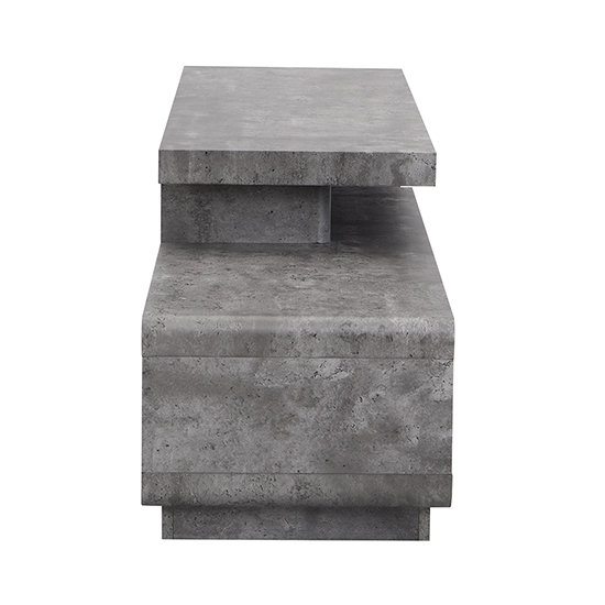 Celia High Gloss TV Stand In White And Concrete Effect_10