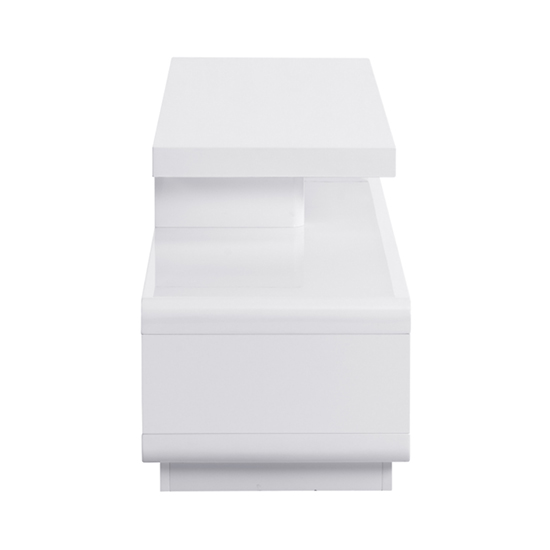 Celia High Gloss TV Stand With 2 Drawers In White And Grey_6